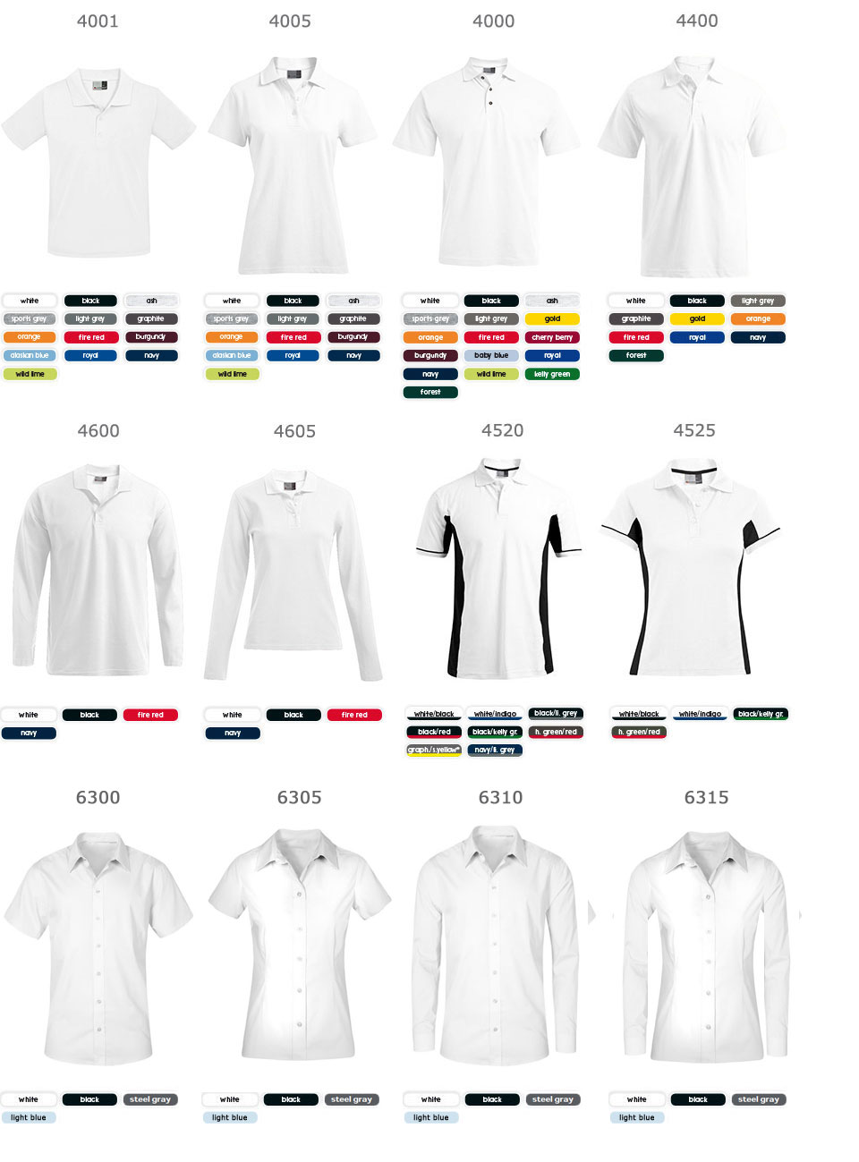 Choose your polo style and your colour